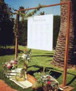Estructura alta para seating plan